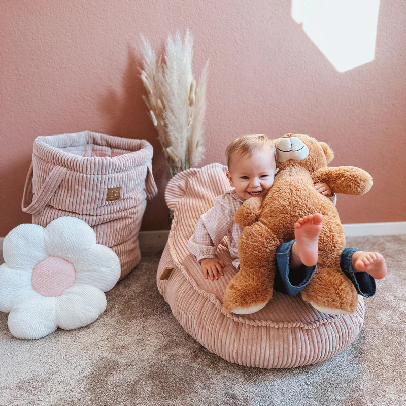 Pouf Ours en velours Corduroy à larges côtes Aesthetic
