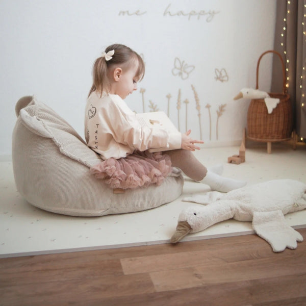 Pouf Ours en velours Corduroy à fines côtes Slimcord