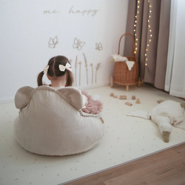 Pouf Ours en velours Corduroy à fines côtes Slimcord