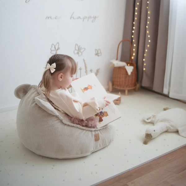 Pouf Ours en velours Corduroy à fines côtes Slimcord