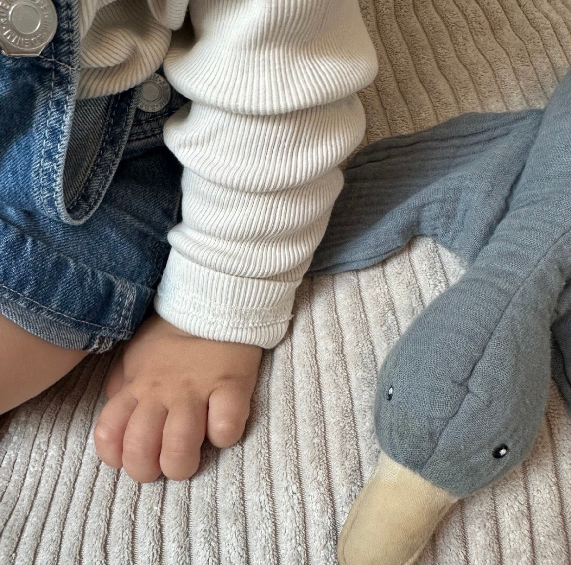 Pouf Ours en velours Corduroy à larges côtes Aesthetic