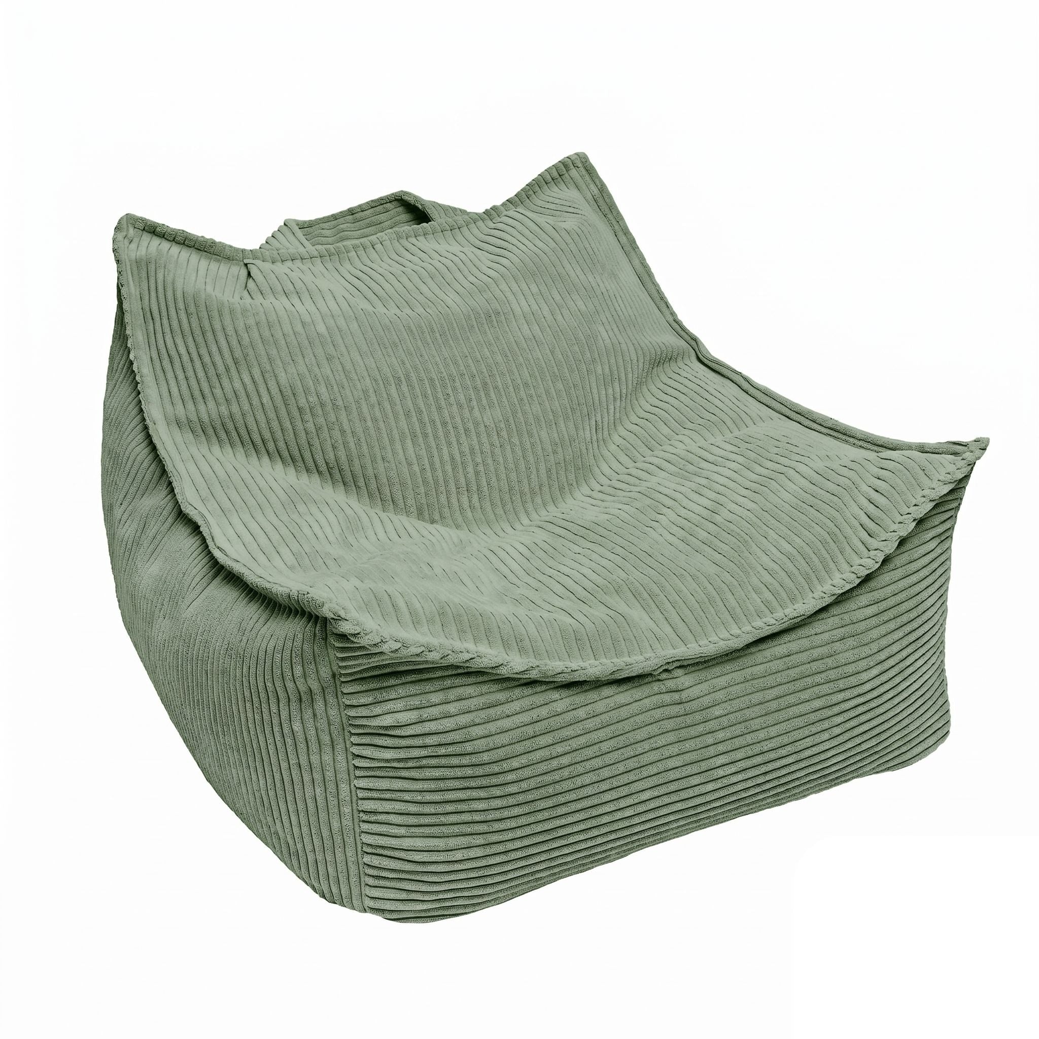 Pouf carré en velours Corduroy à larges côtes Aesthetic