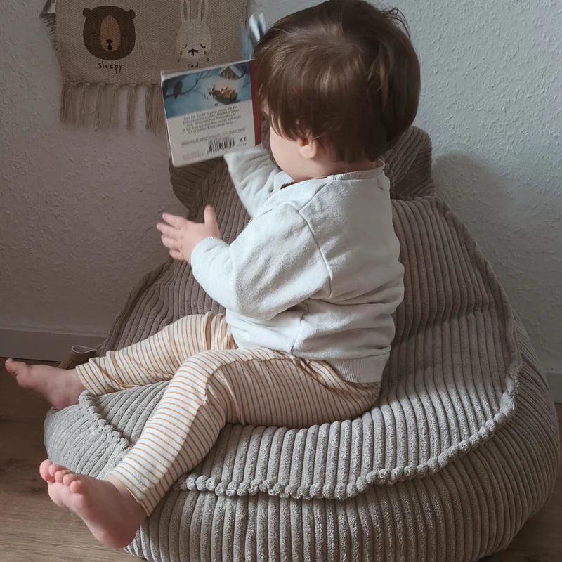 Pouf Ours en velours Corduroy à larges côtes Aesthetic