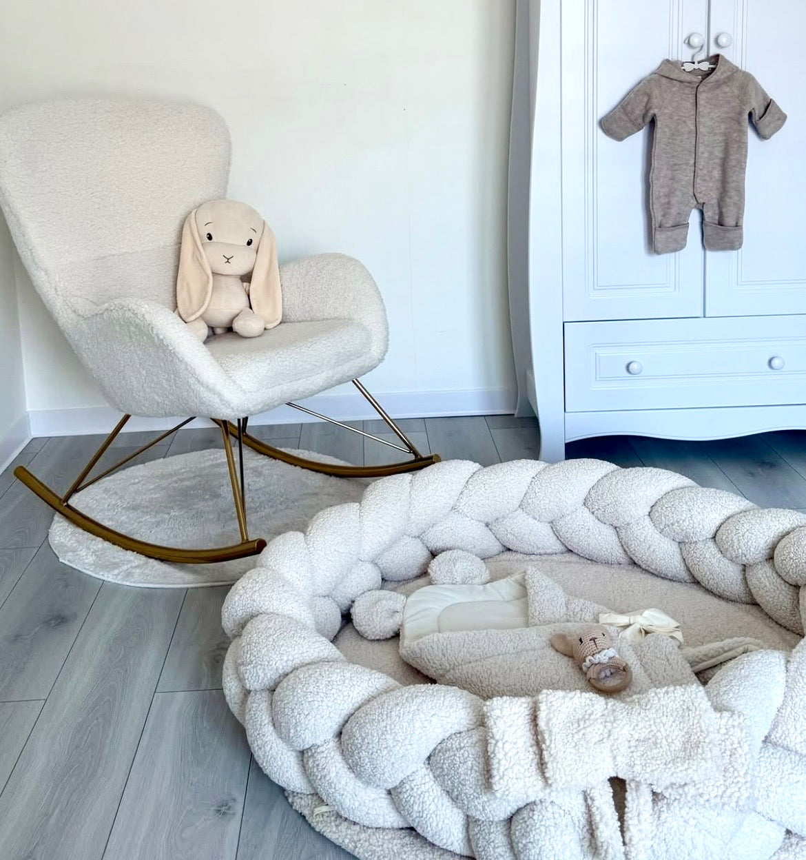Tapis d’éveil cocon pour bébé en peluche Bearly