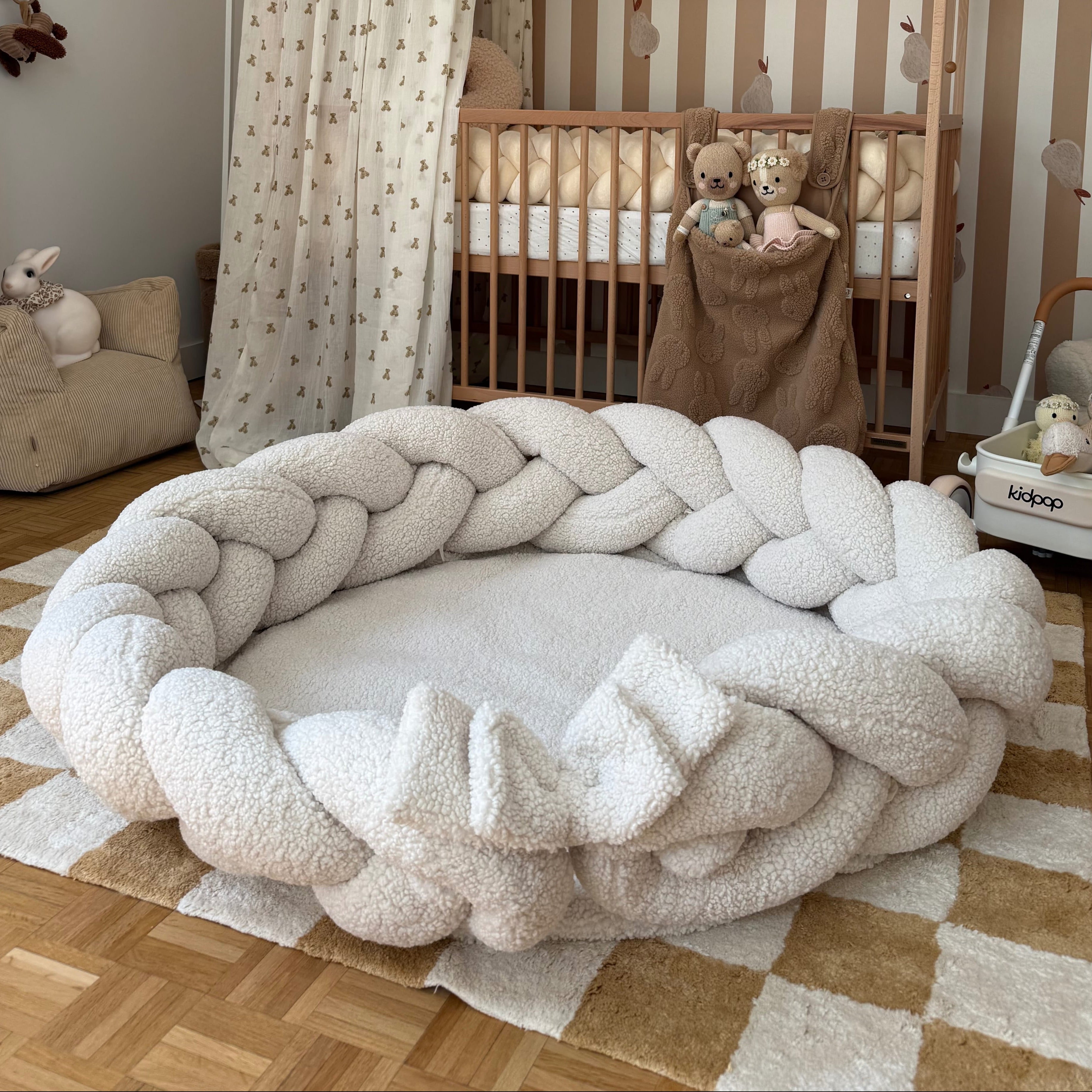 Tapis d’éveil cocon pour bébé en peluche Bearly