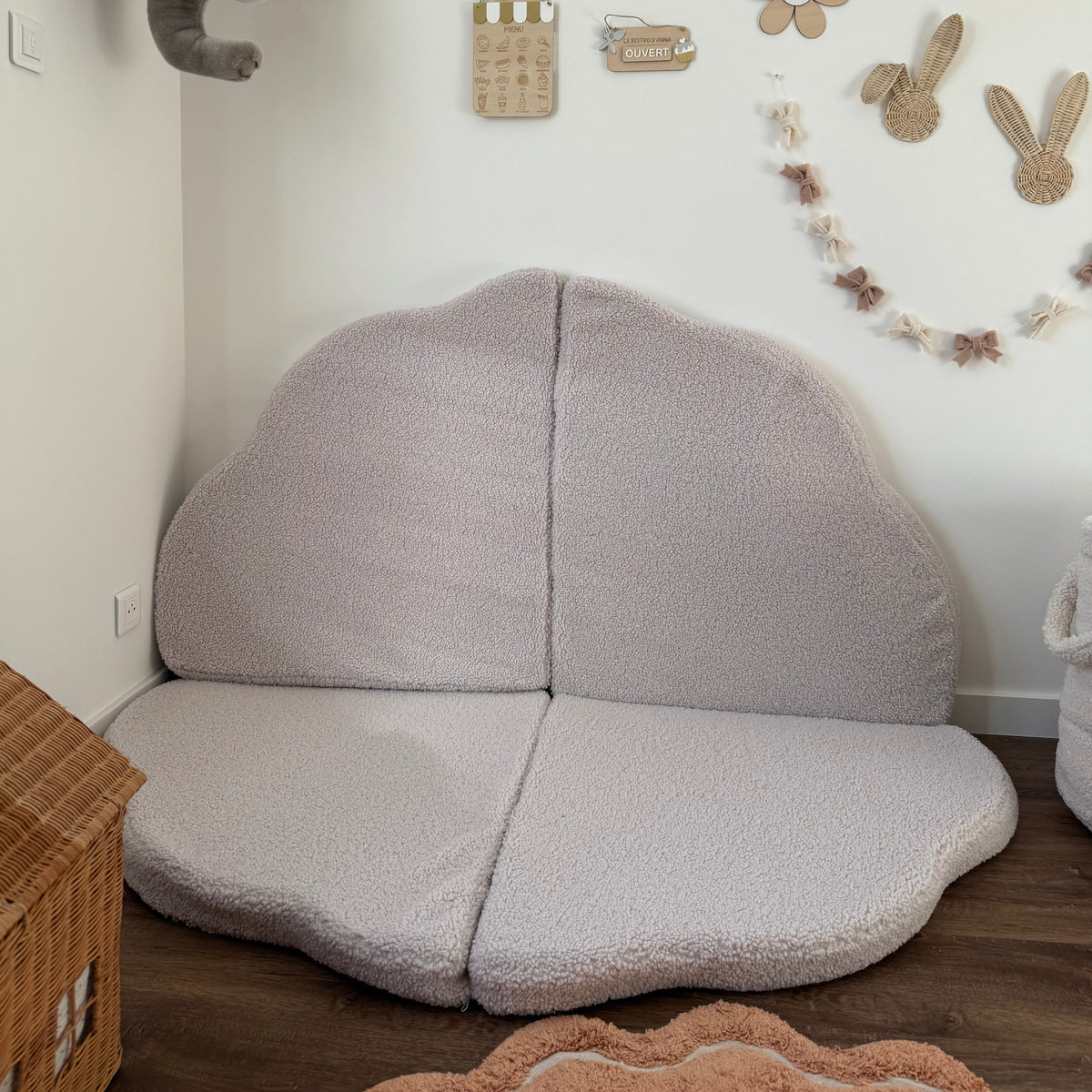 Tapis de jeu et d'éveil épais en peluche Bearly | Nuage