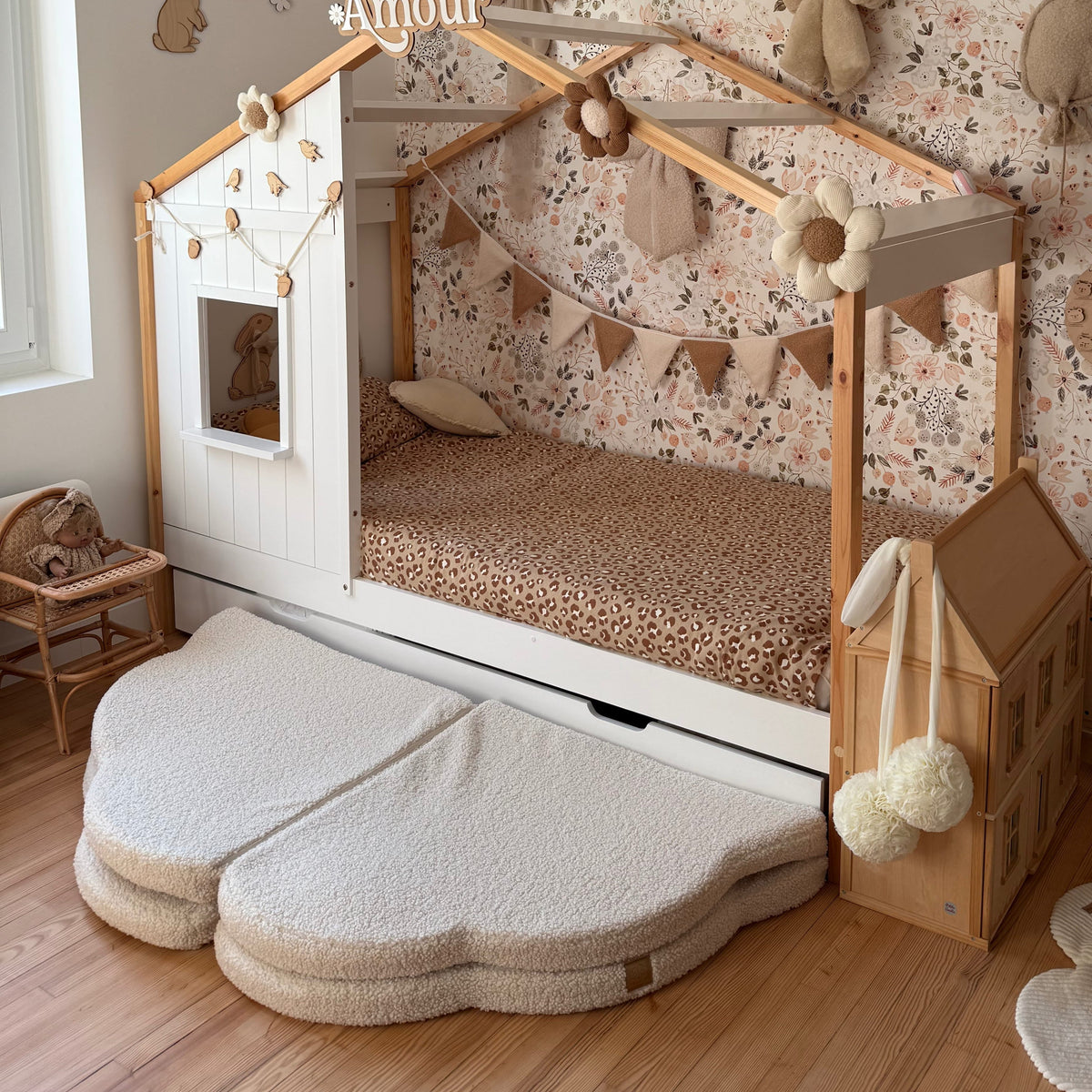 Tapis de jeu et d'éveil épais en peluche Bearly | Nuage