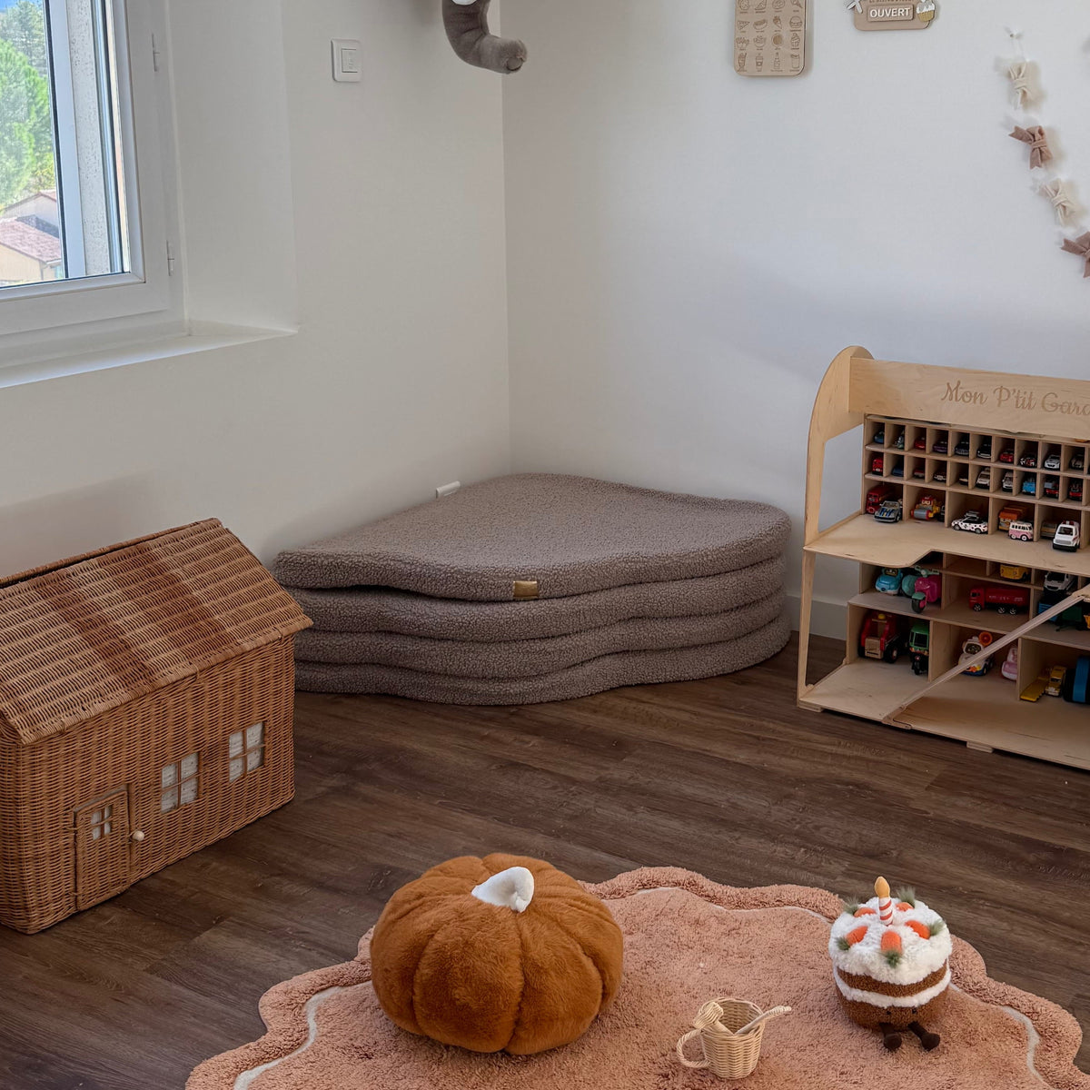 Tapis de jeu et d'éveil épais en peluche Bearly | Nuage
