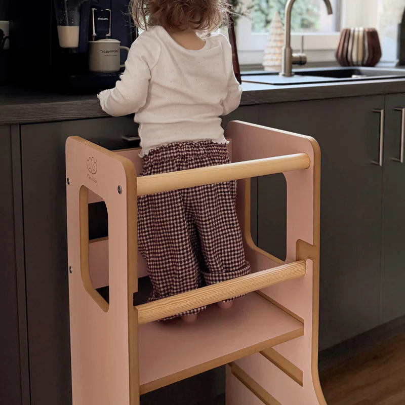 Tour d'observation Montessori ajustable en bois - Cloudy