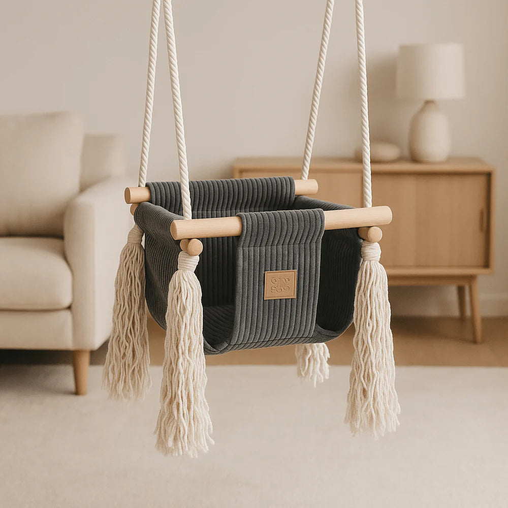Balançoire d'intérieur pour bébé, en velours Corduroy à larges côtes Aesthetic - Classic