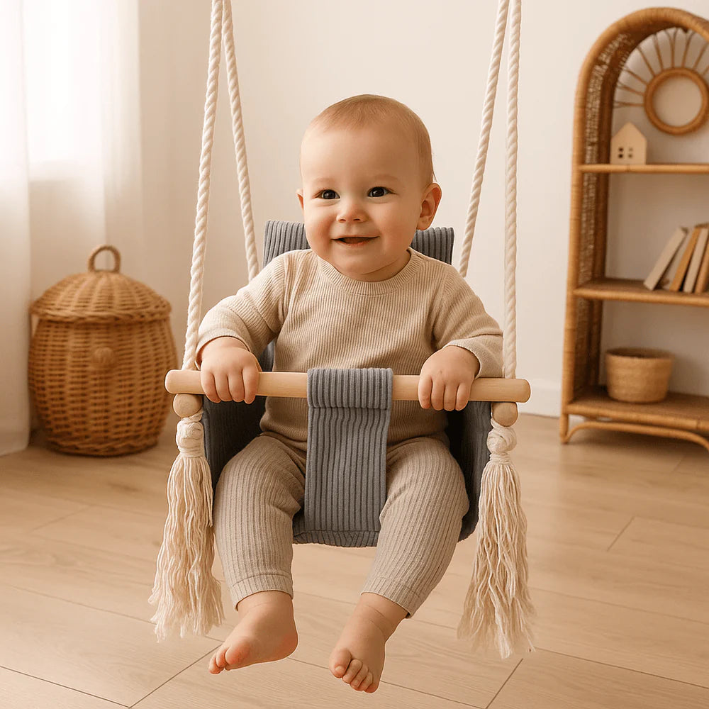 Balançoire d'intérieur pour bébé, en velours Corduroy à larges côtes Aesthetic - Classic