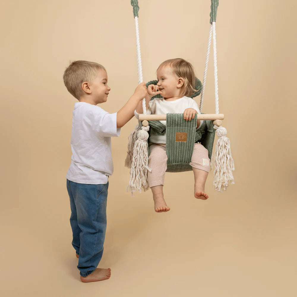 Balançoire d'intérieur pour bébé, en velours Corduroy à larges côtes Aesthetic - Classic