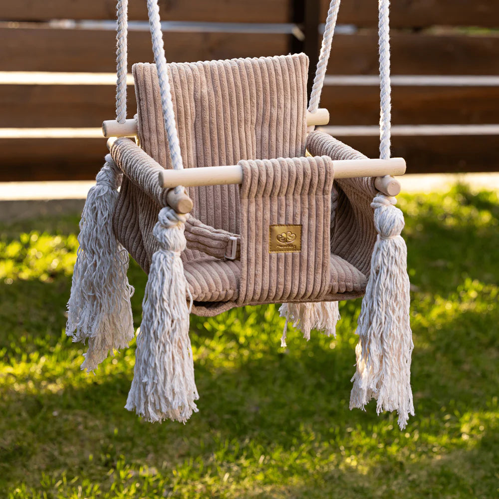 Balançoire d'intérieur pour bébé, en velours Corduroy à larges côtes Aesthetic - Classic