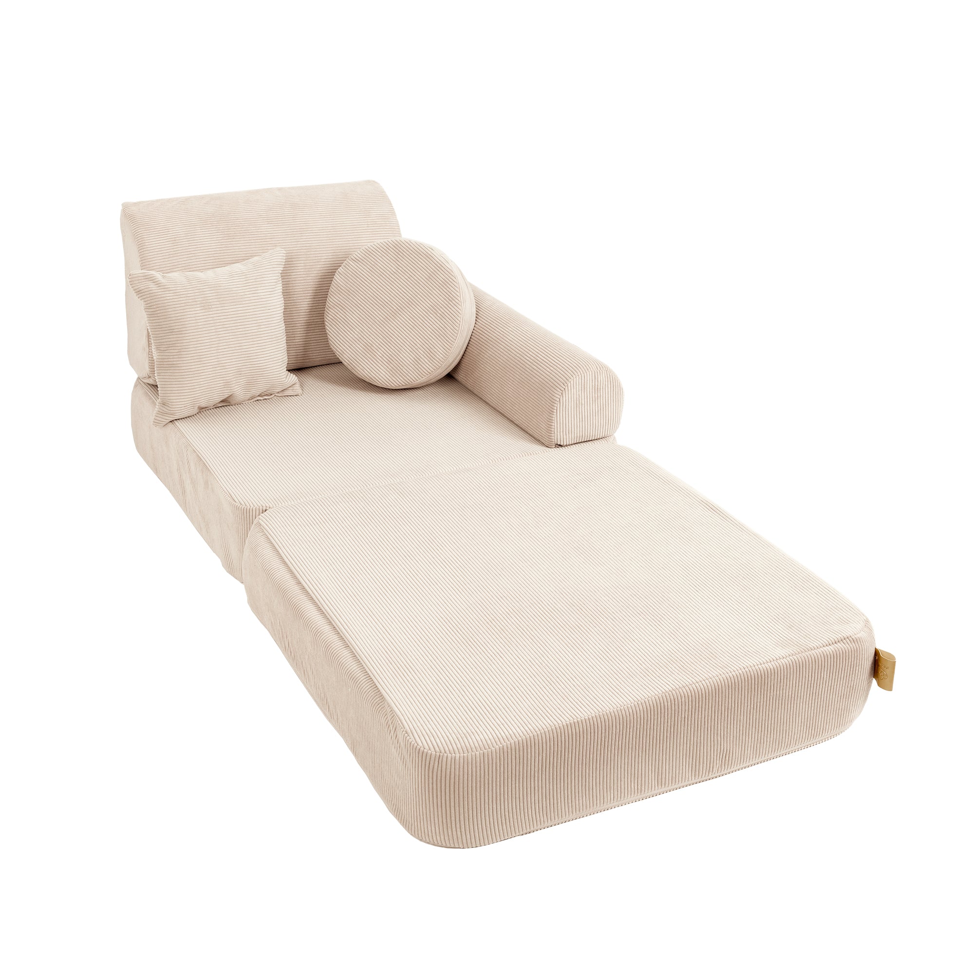 Canapé de jeu modulable Pocket 120cm en velours Corduroy à fines côtes Slimcord | 10 Pièces