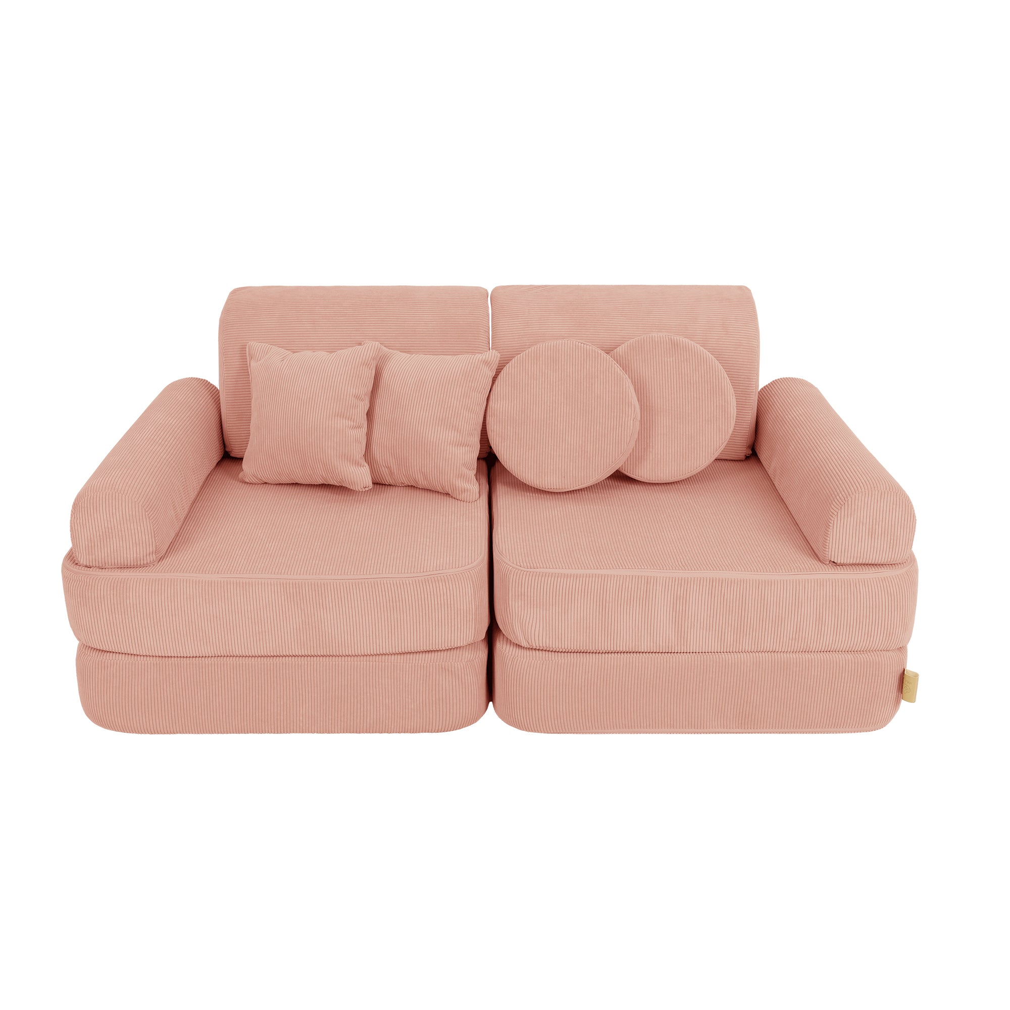 Canapé de jeu modulable Pocket 120cm en velours Corduroy à fines côtes Slimcord | 10 Pièces