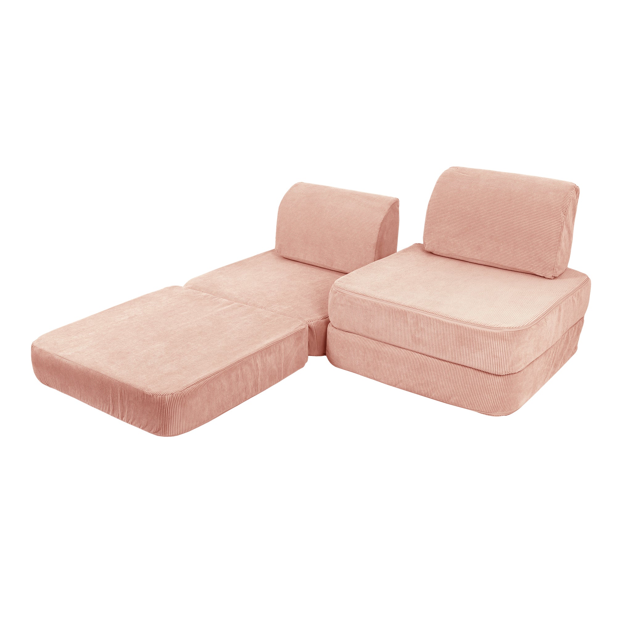 Canapé modulable Pocket en velours Corduroy à fines côtes Slimcord | 4 Pièces