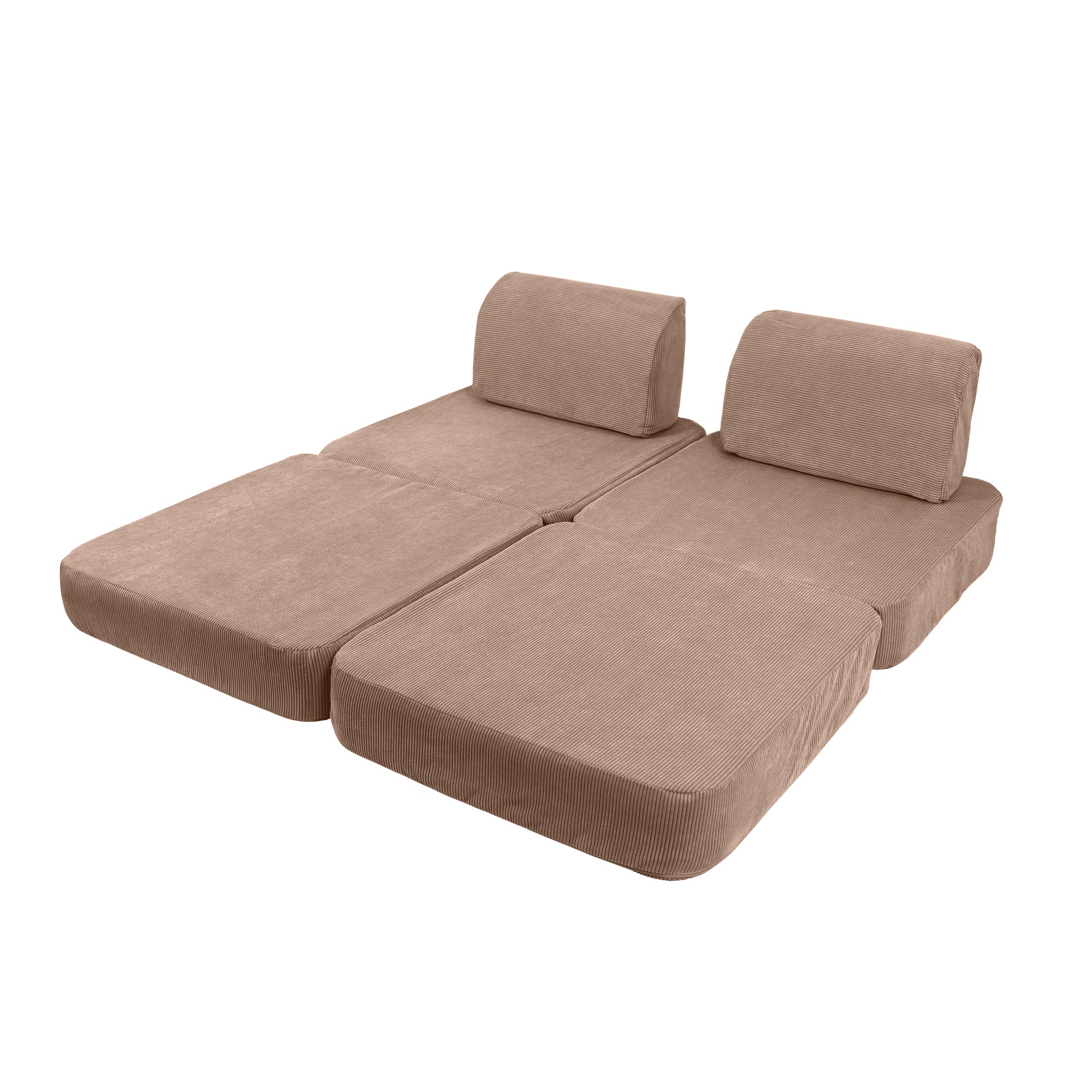 Canapé modulable Pocket en velours Corduroy à fines côtes Slimcord | 4 Pièces