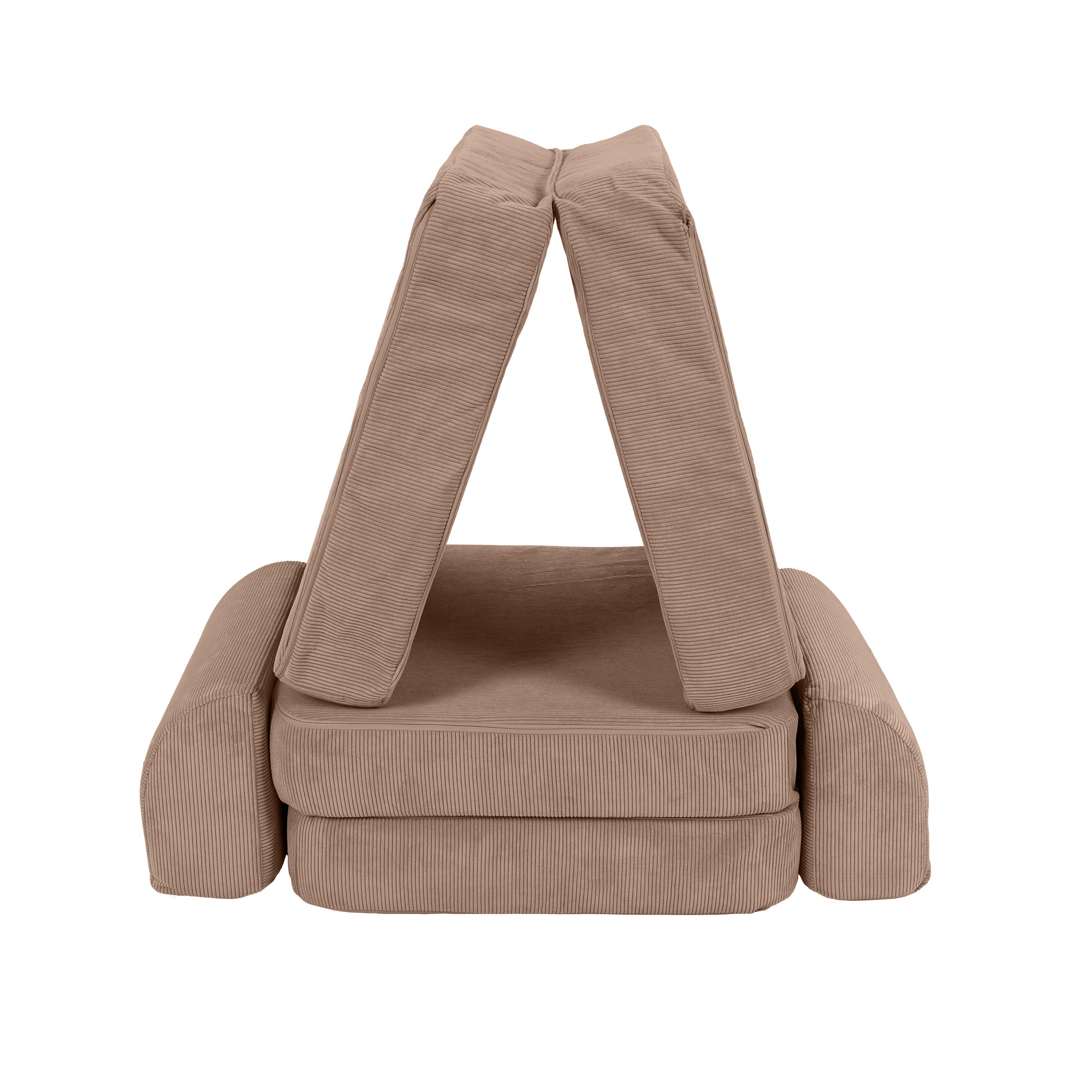 Canapé de jeu modulable Pocket 120cm en velours Corduroy à fines côtes Slimcord | 4 Pièces