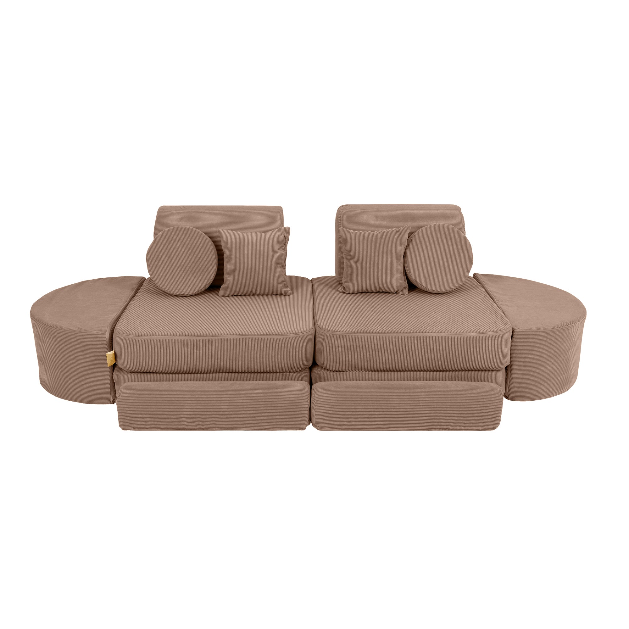 Canapé de jeu modulable Pocket 120cm en velours Corduroy à fines côtes Slimcord | 12 Pièces