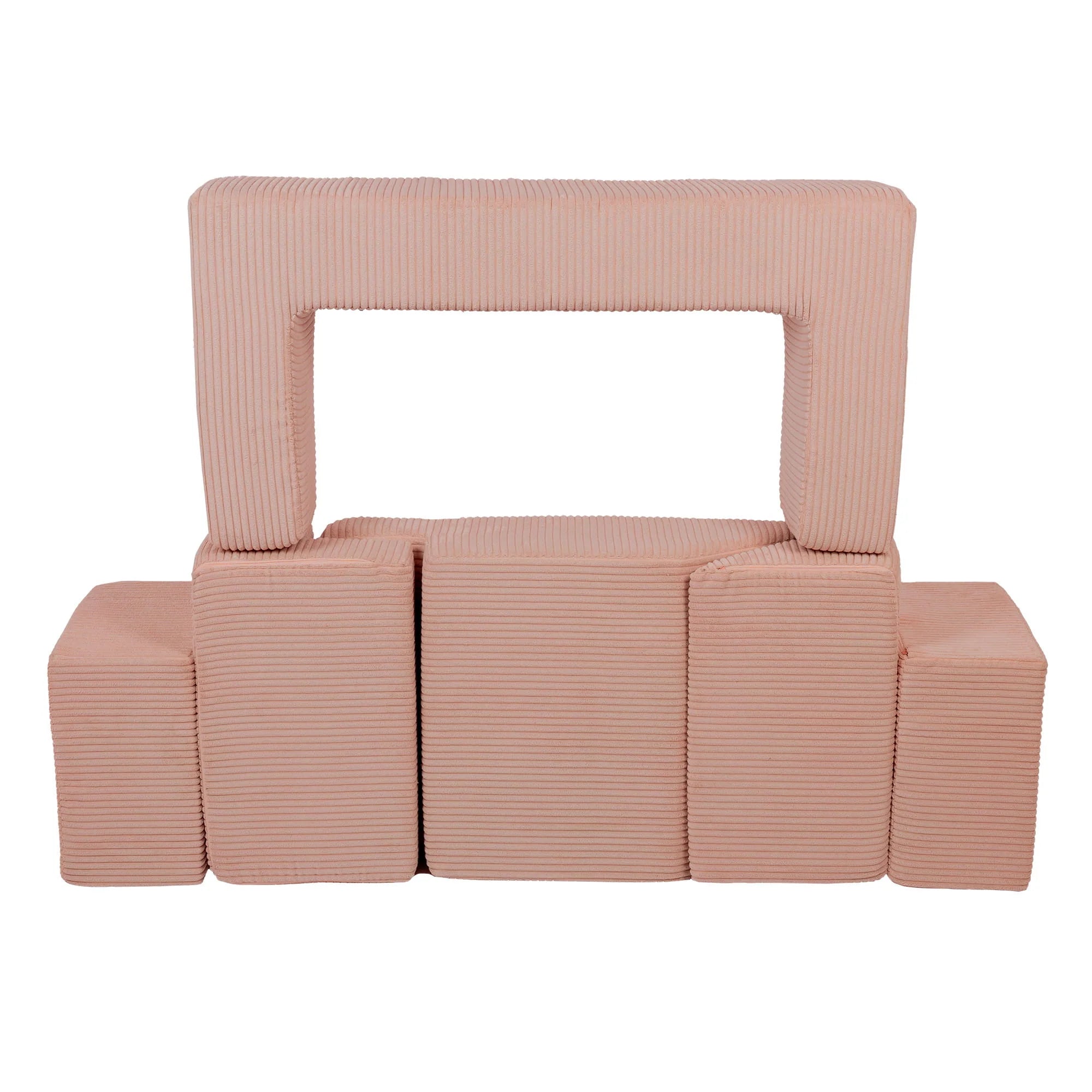 Canapé de jeu modulable Brick 100cm en velours Corduroy à larges côtes Aesthetic | 6 Pièces