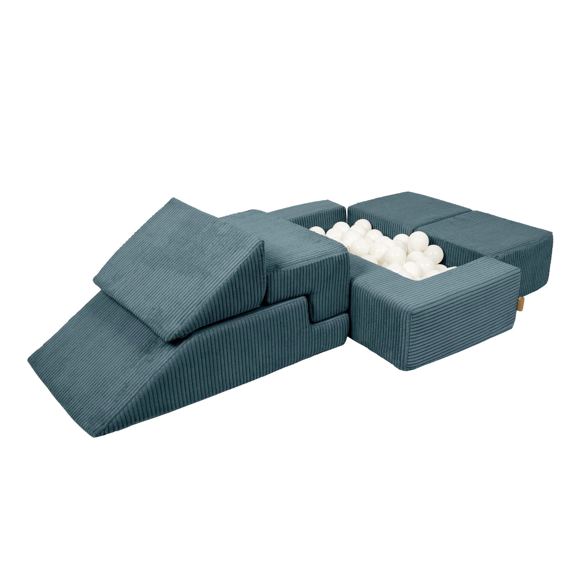 Canapé de jeu modulable Brick 100cm en velours Corduroy à larges côtes Aesthetic | 6 Pièces