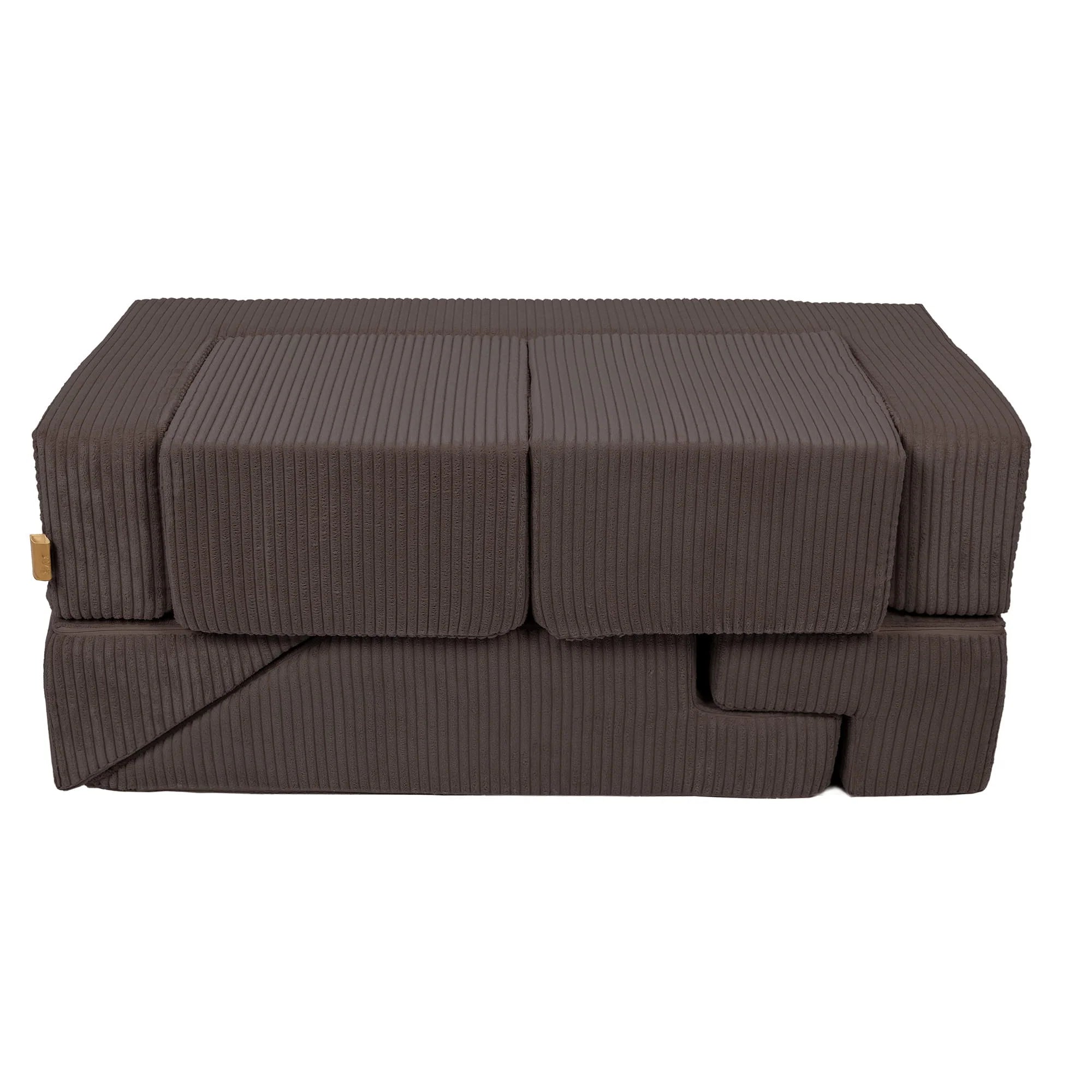 Canapé de jeu modulable Brick 100cm en velours Corduroy à larges côtes Aesthetic | 6 Pièces