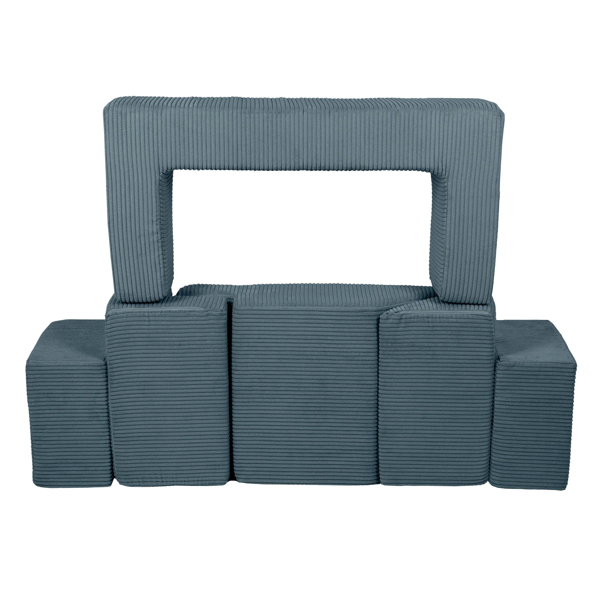 Canapé de jeu modulable Brick 100cm en velours Corduroy à larges côtes Aesthetic | 6 Pièces