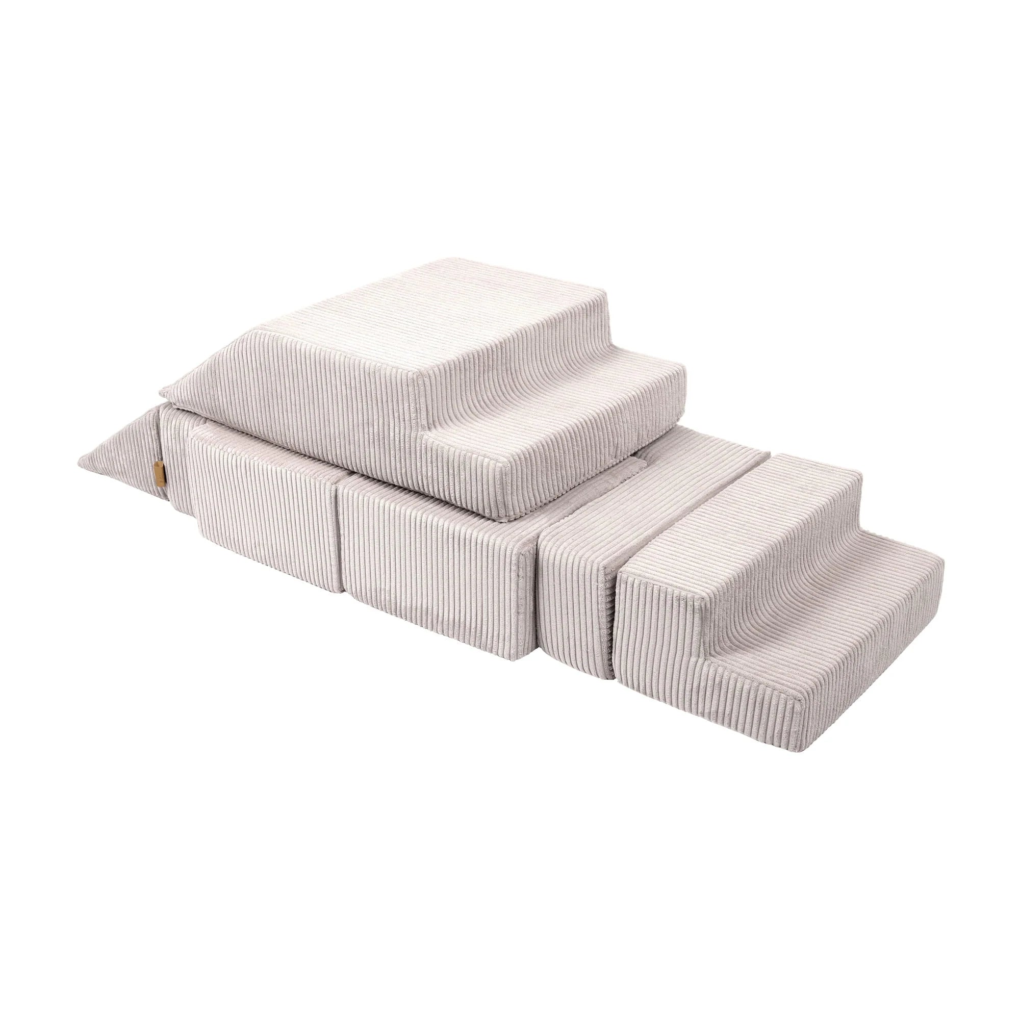 Canapé de jeu modulable Brick 100cm en velours Corduroy à larges côtes Aesthetic | 6 Pièces