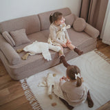 Canapé de jeu modulable Premium 160cm en peluche Bearly | 8 Pièces