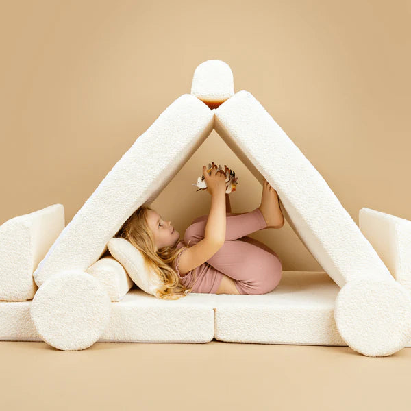 Canapé modulable Pocket en bouclette | 10 Pièces