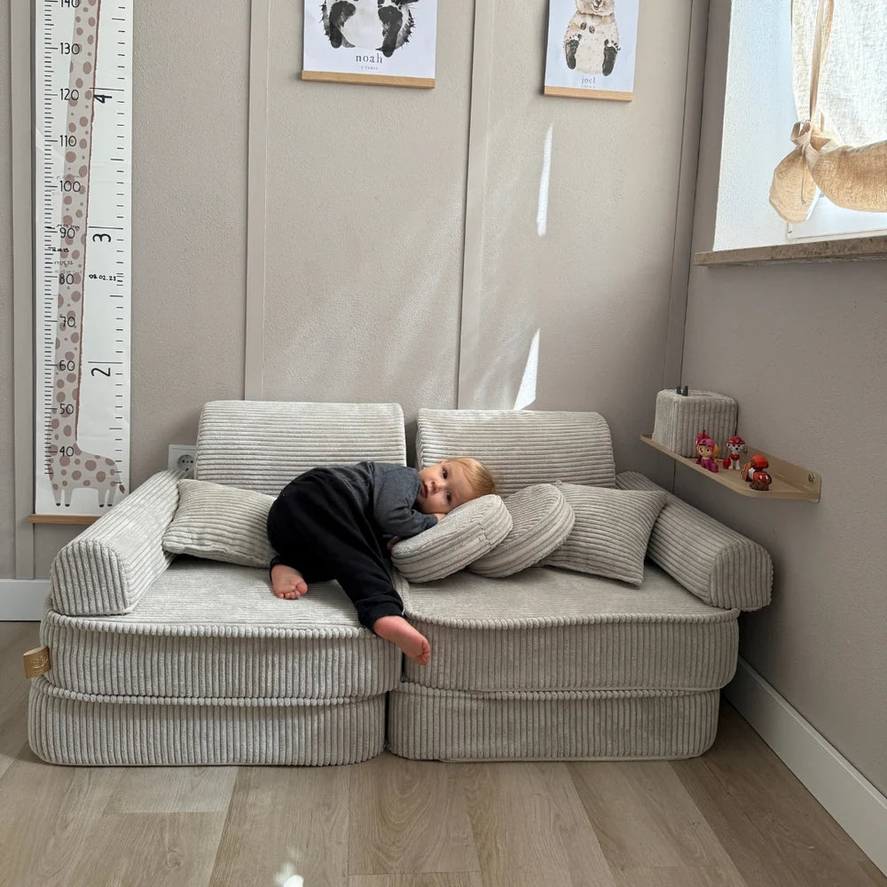 Canapé modulable Pocket en velours Corduroy à larges côtes Aesthetic | 10 Pièces