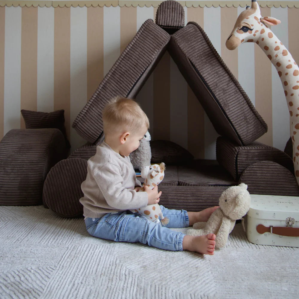 Canapé de jeu modulable Pocket 120cm en velours Corduroy à larges côtes Aesthetic | 10 Pièces