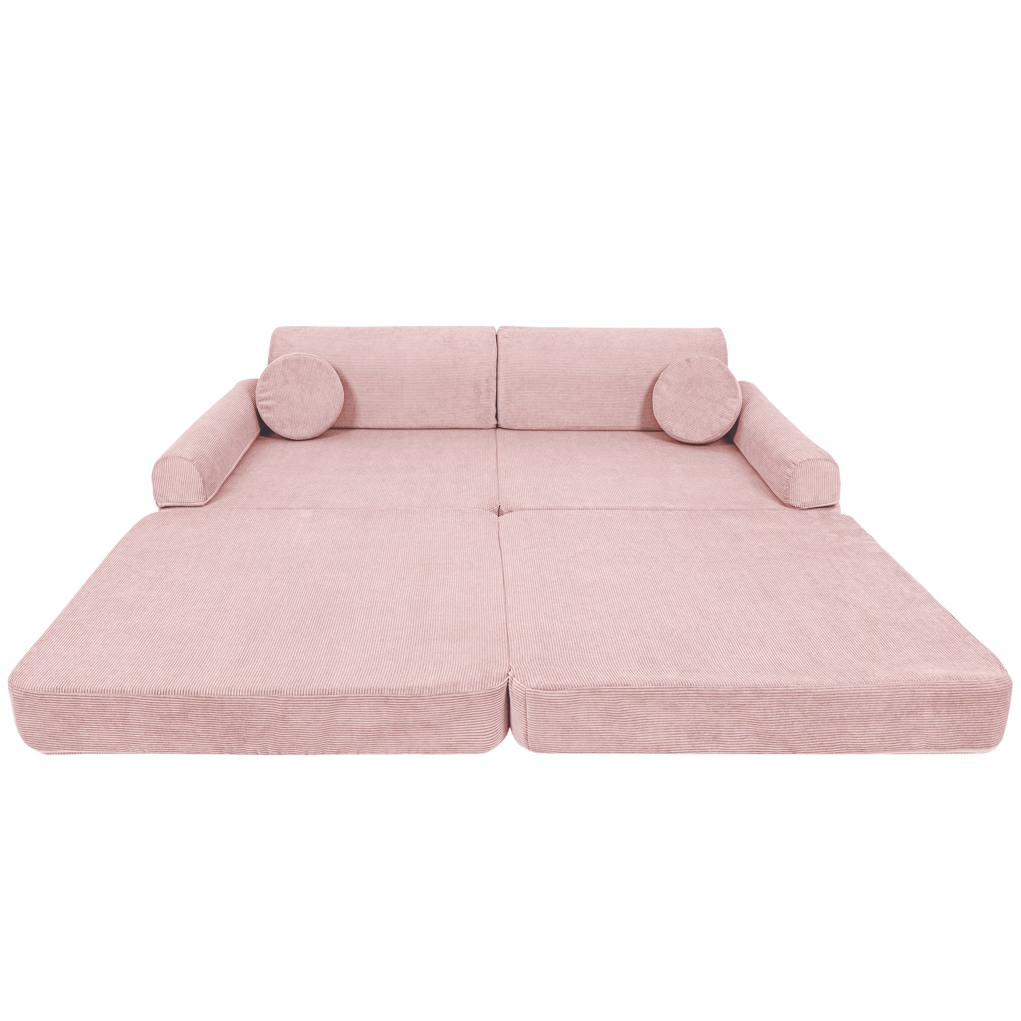 Canapé de jeu modulable Premium 160cm en velours Corduroy à fines côtes Slimcord | 8 Pièces