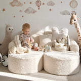 Canapé de jeu modulable Pocket 120cm en peluche Bearly | 12 Pièces