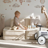 Canapé de jeu modulable Pocket 120cm en peluche Bearly | 4 Pièces