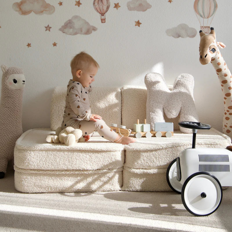 Canapé modulable Pocket en peluche Bearly | 4 Pièces