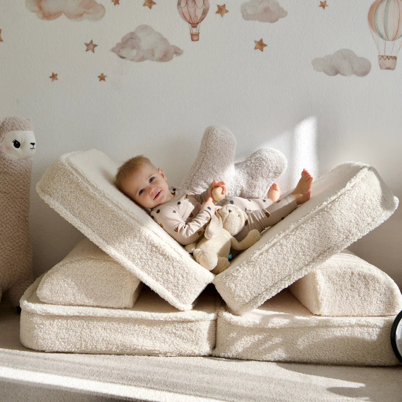 Canapé modulable Pocket en peluche Bearly | 4 Pièces