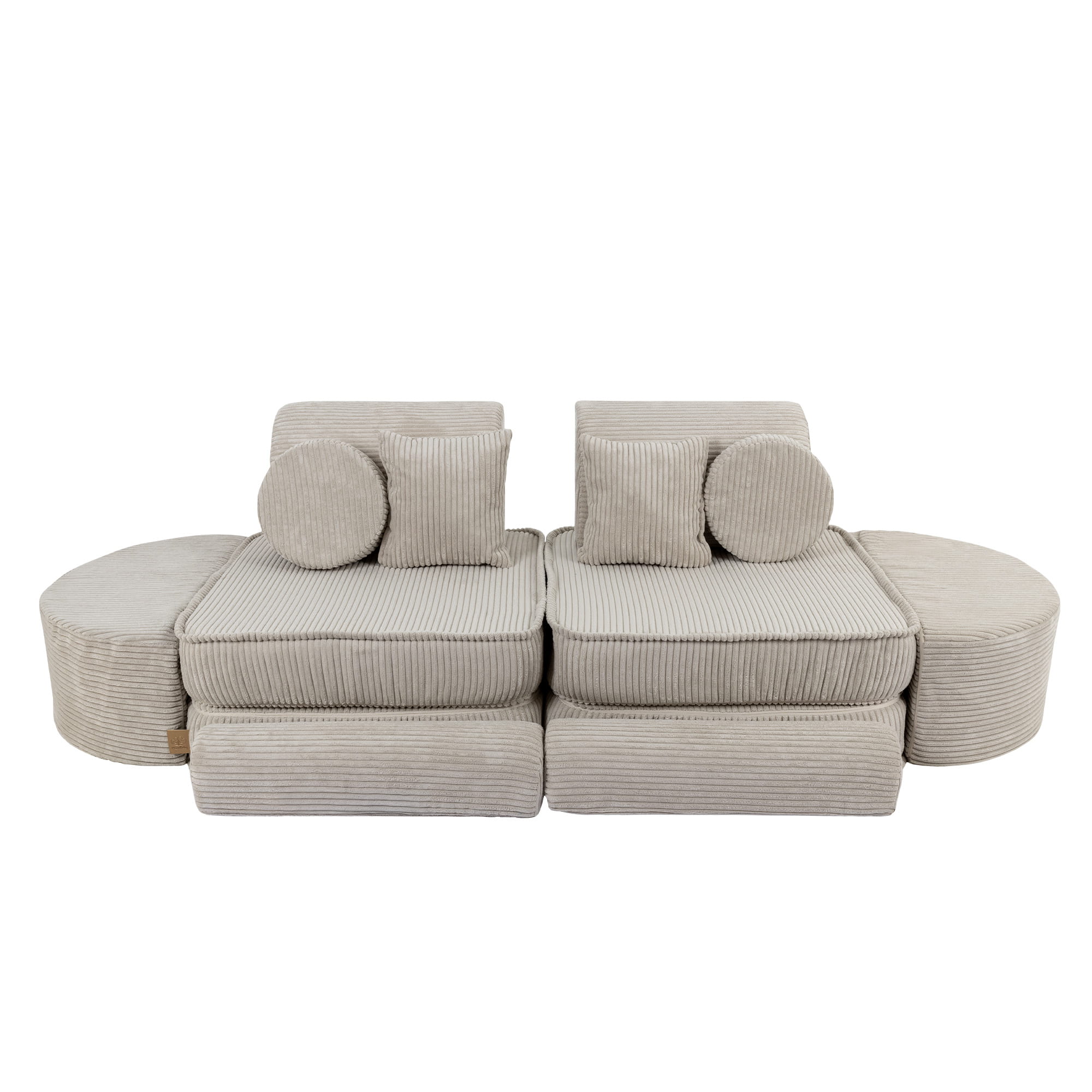 Canapé de jeu modulable Pocket 120cm en velours Corduroy à larges côtes Aesthetic | 12 Pièces