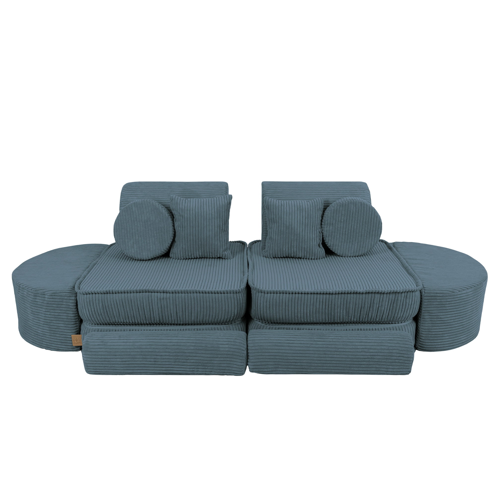 Canapé de jeu modulable Pocket 120cm en velours Corduroy à larges côtes Aesthetic | 12 Pièces