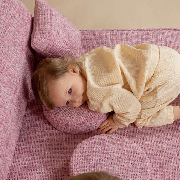 Canapé de jeu modulable Pocket 120cm en tweed Tangle | 10 Pièces