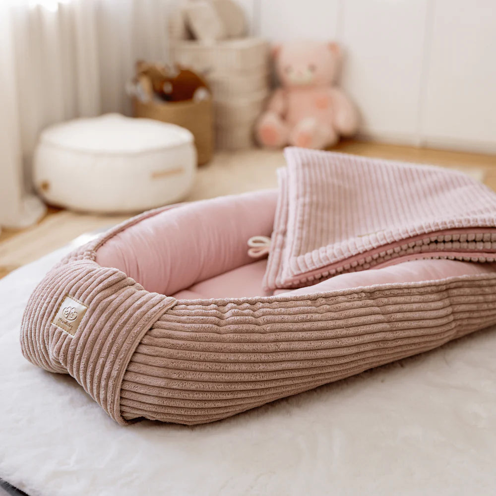 Nid d'ange, réducteur de lit pour bébé en velours Corduroy à larges côtes Aesthetic