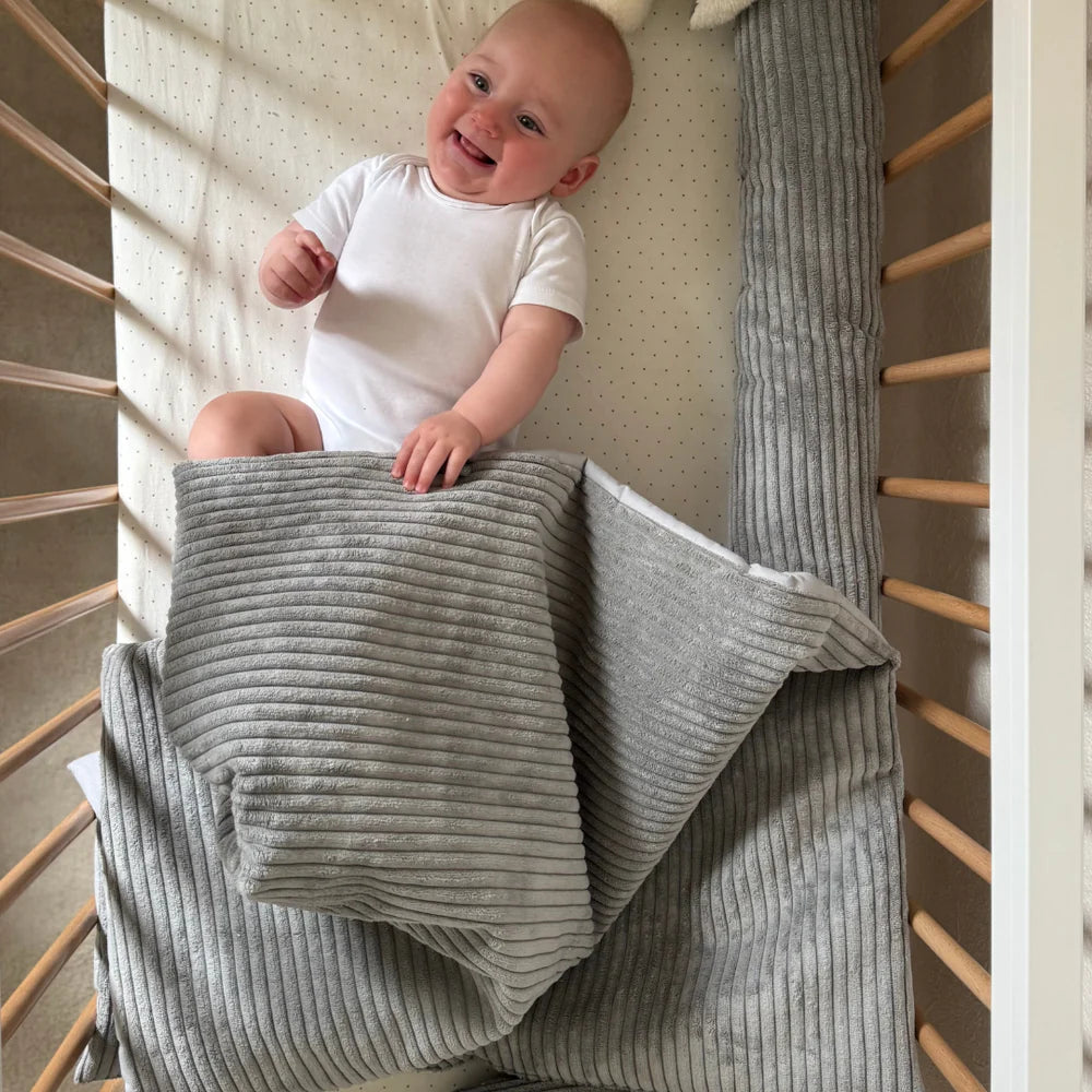 Couverture bébé en velours Corduroy à larges côtes Aesthetic | Été ou Hiver