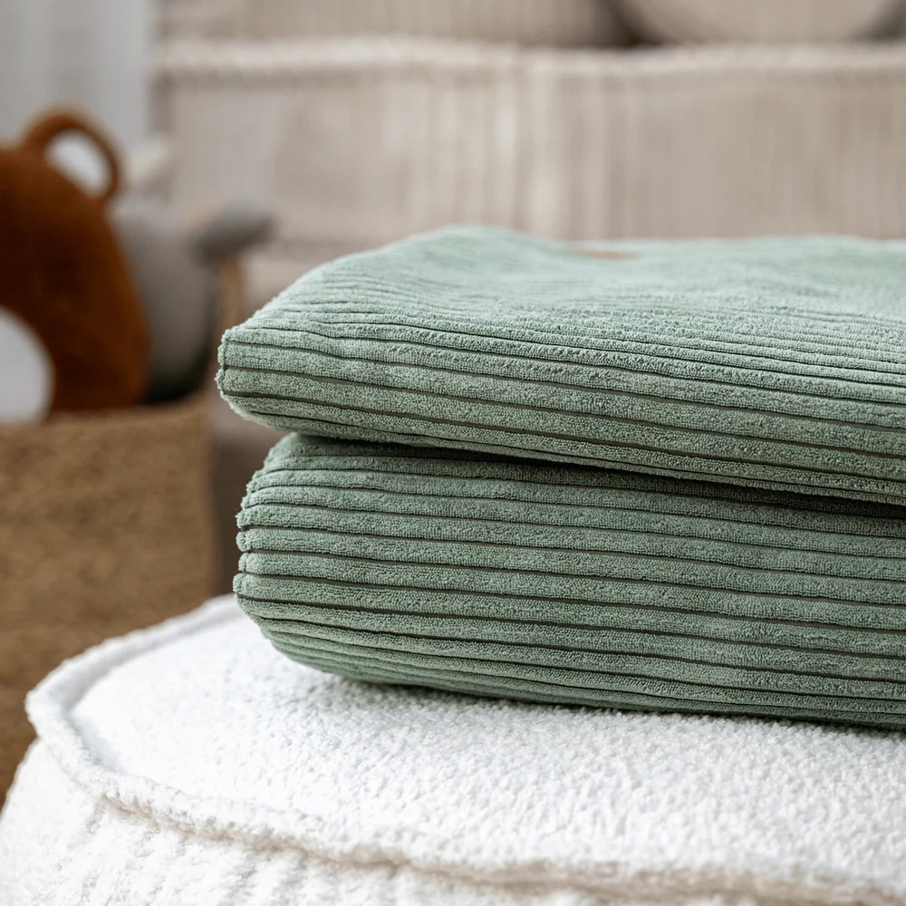 Couverture bébé en velours Corduroy à larges côtes Aesthetic | Été ou Hiver