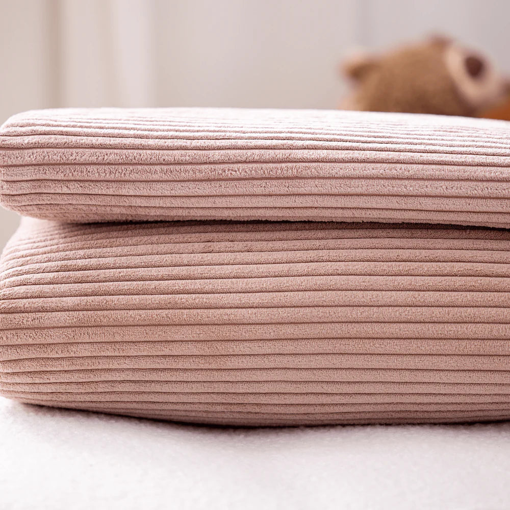 Couverture bébé en velours Corduroy à larges côtes Aesthetic | Été ou Hiver