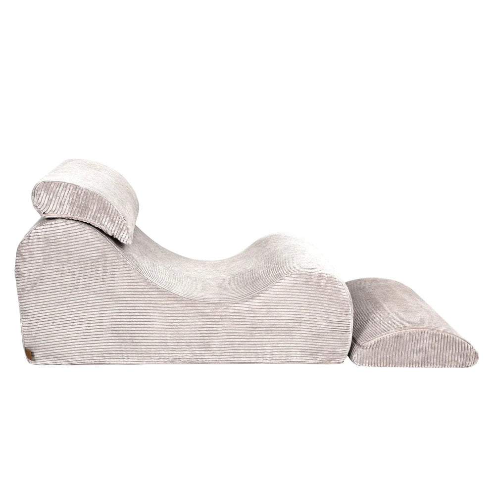 Fauteuil lounge en velours Corduroy à larges côtes Aesthetic