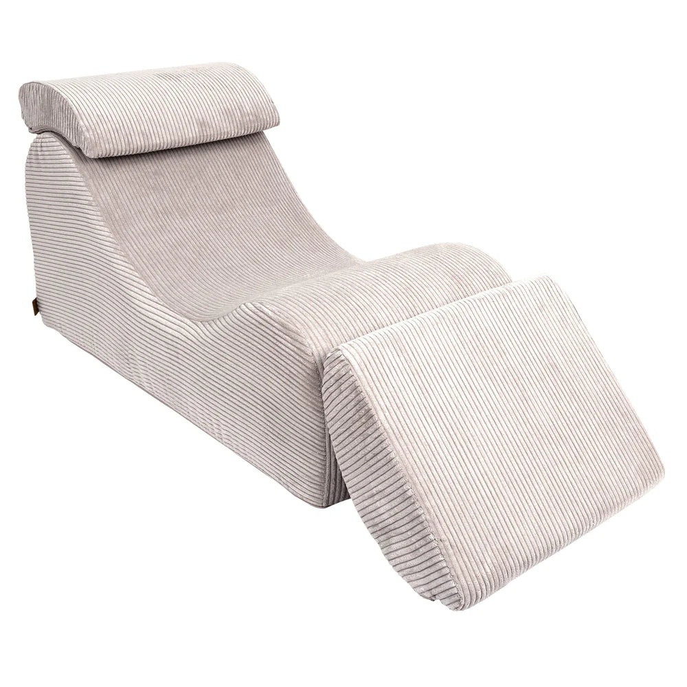 Fauteuil lounge en velours Corduroy à larges côtes Aesthetic