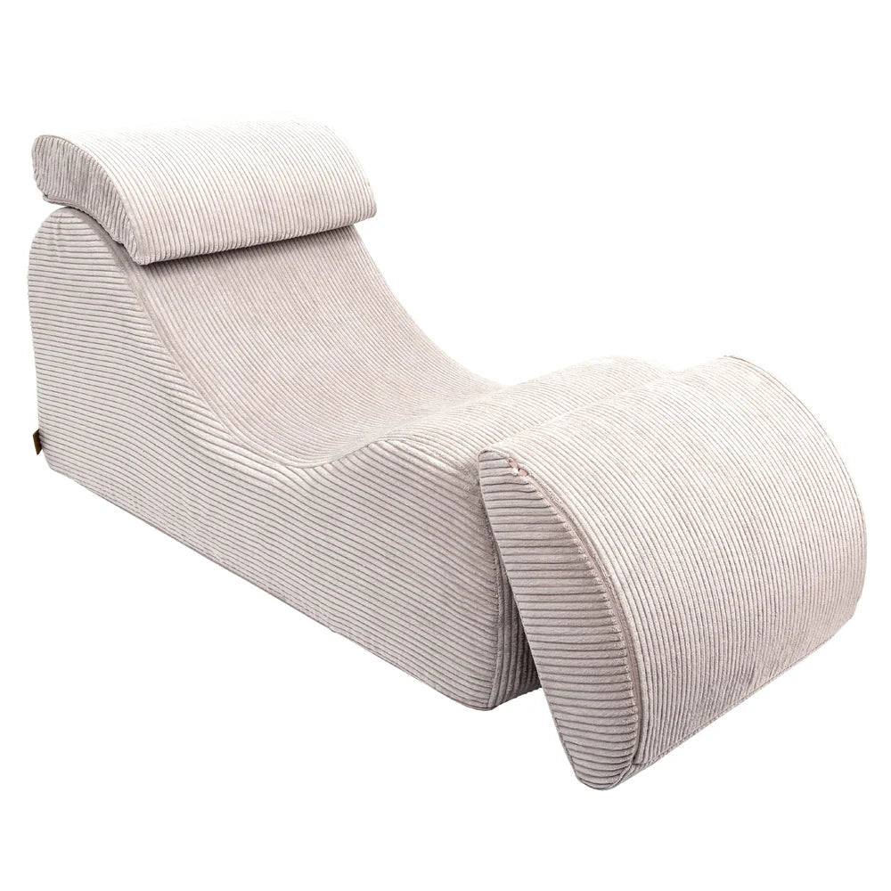 Fauteuil lounge en velours Corduroy à larges côtes Aesthetic