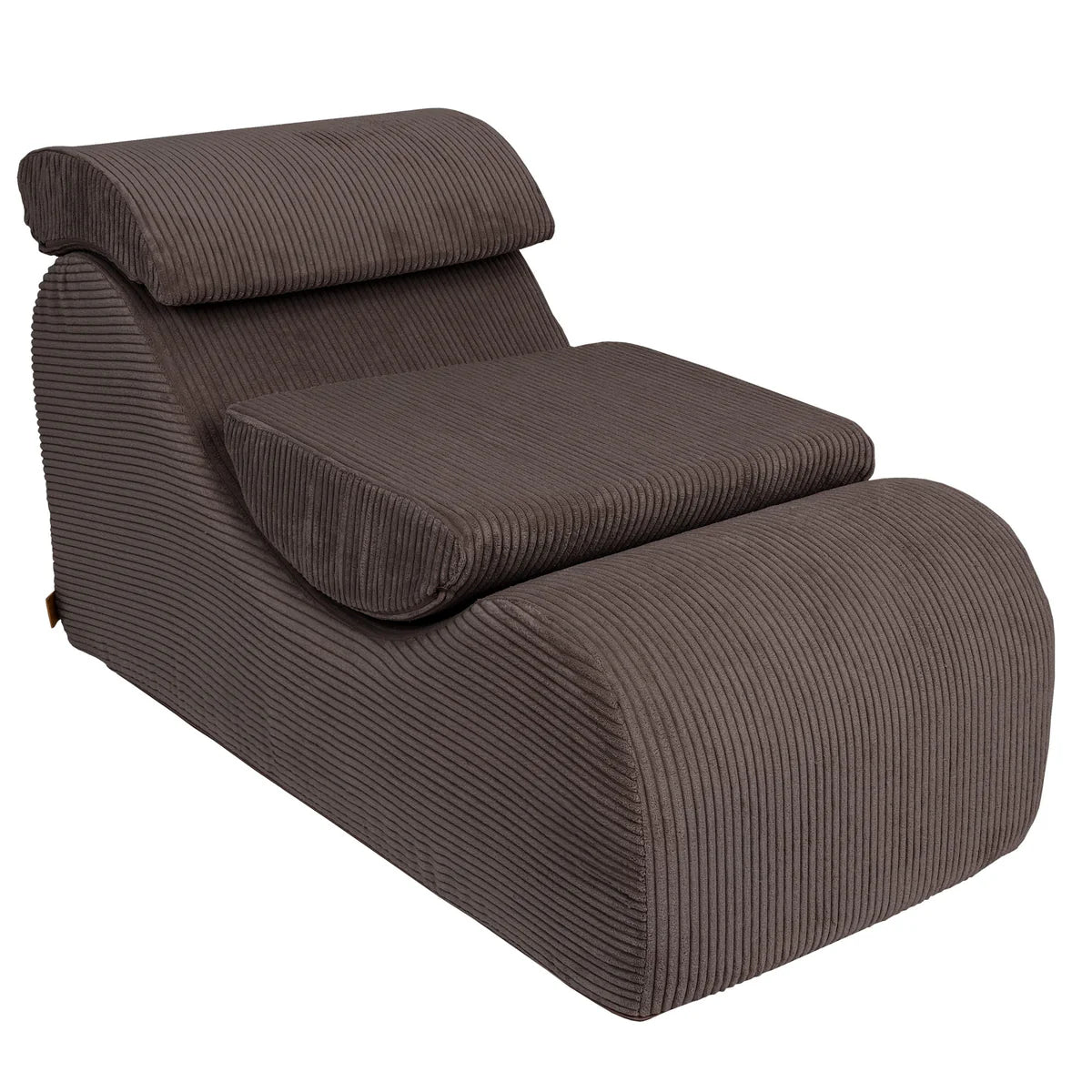 Fauteuil lounge en velours Corduroy à larges côtes Aesthetic