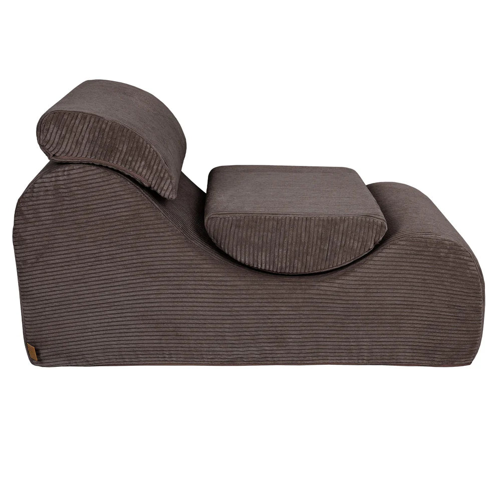 Fauteuil lounge en velours Corduroy à larges côtes Aesthetic
