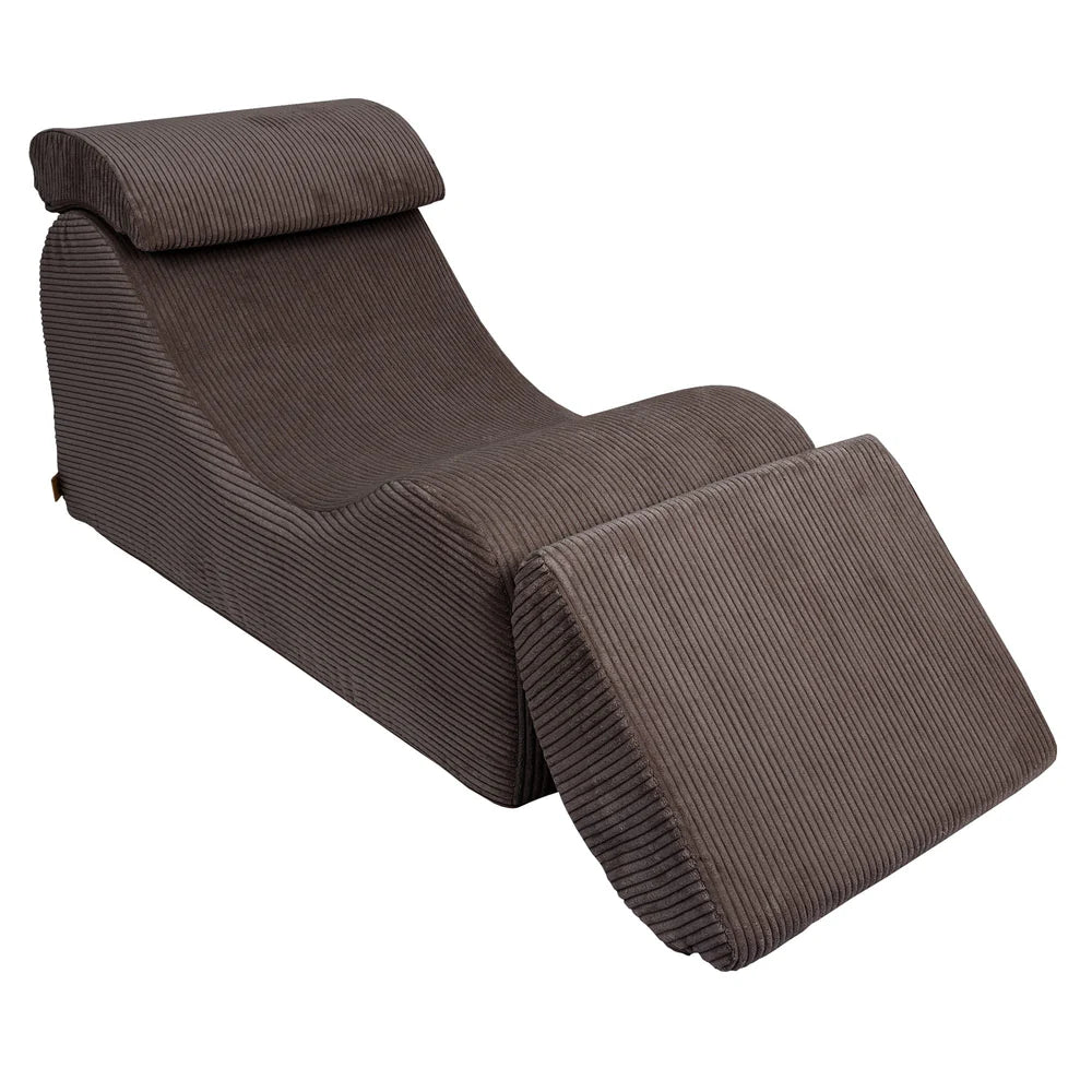 Fauteuil lounge en velours Corduroy à larges côtes Aesthetic
